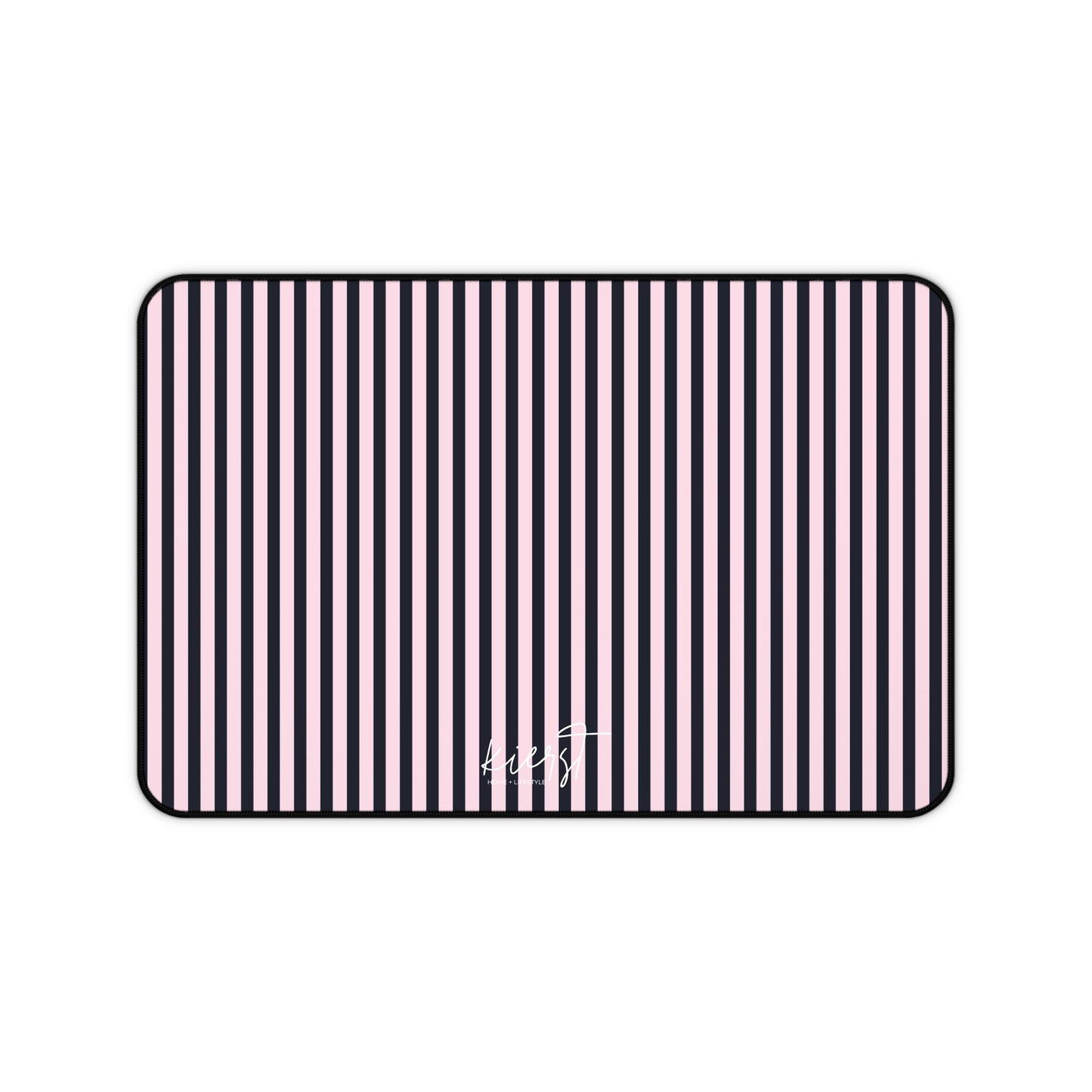 Signature Pink + Signature Storm Striped Desk Mat