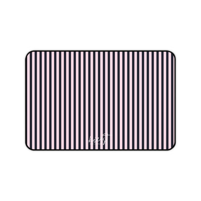 Signature Pink + Signature Storm Striped Desk Mat
