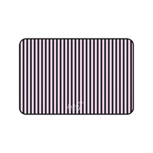 Signature Pink + Signature Storm Striped Desk Mat
