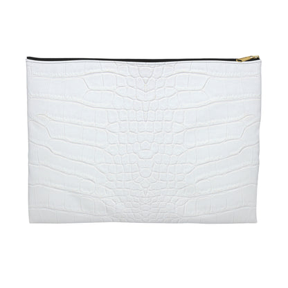 White Alligator Accessory Pouch