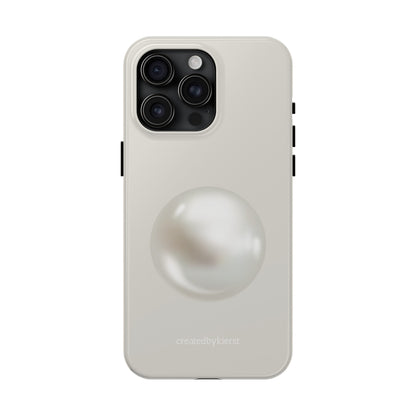 Single Pearl on Beige iPhone Case