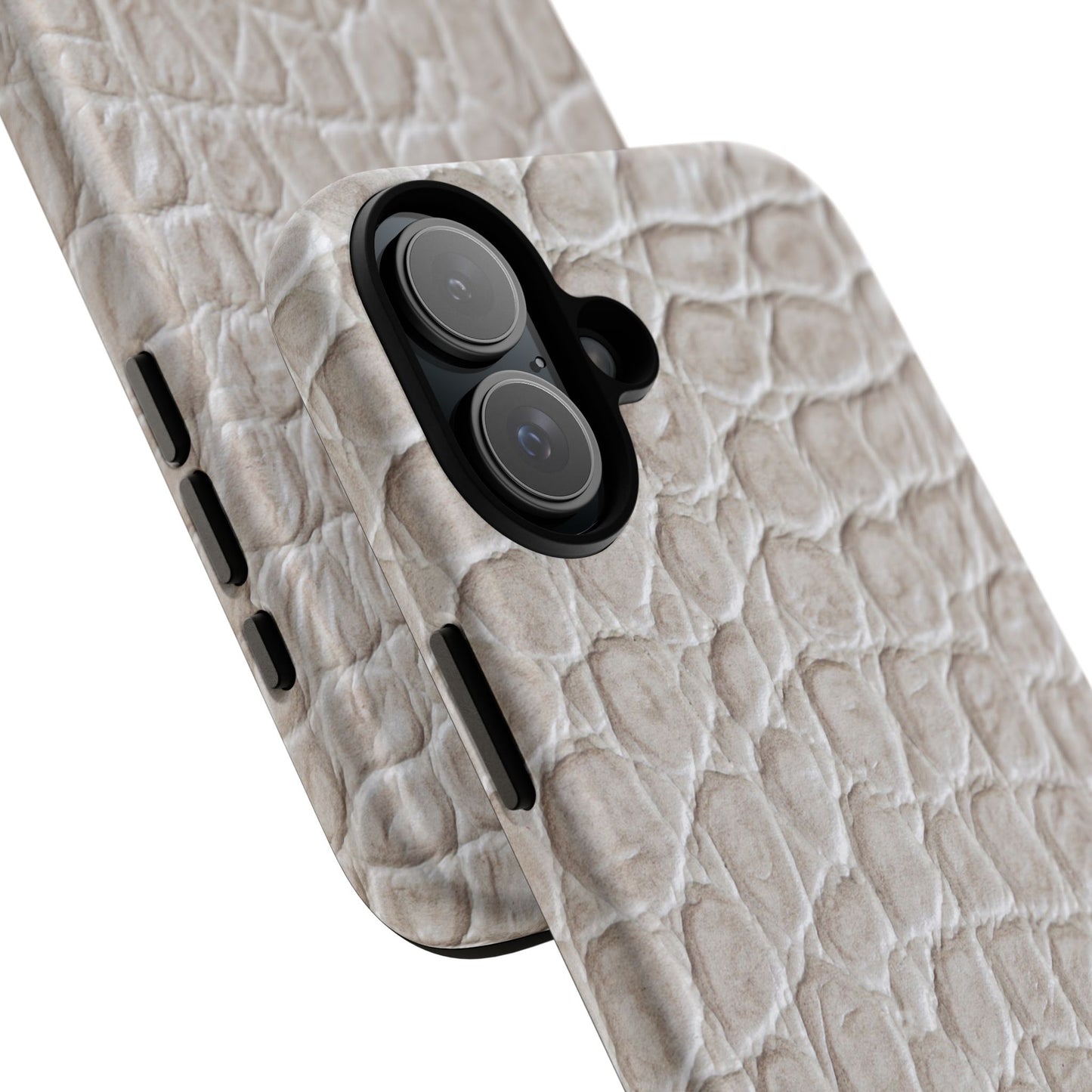 Cream Reptile Print iPhone Case