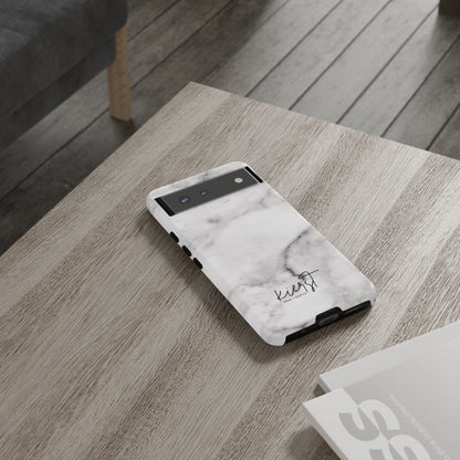 Lived-In White and Grey Marble Google Pixel Case | Elevated Essentials For Everyday