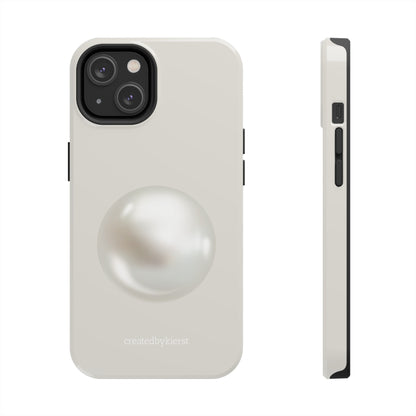 Single Pearl on Beige iPhone Case