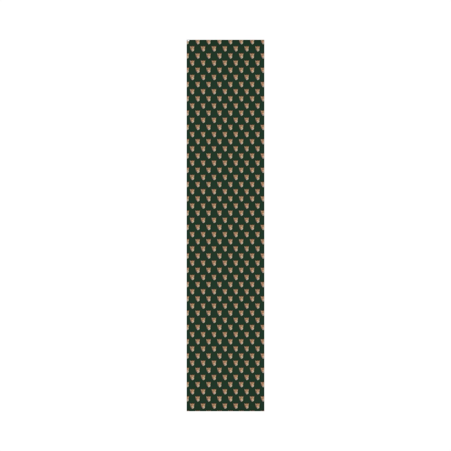 Leopard Head on Signature Midnight Pine Wrapping Paper