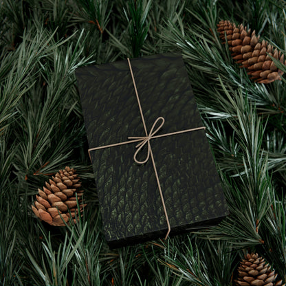 Deep Rich Green Snake Print Gift Wrapping Paper