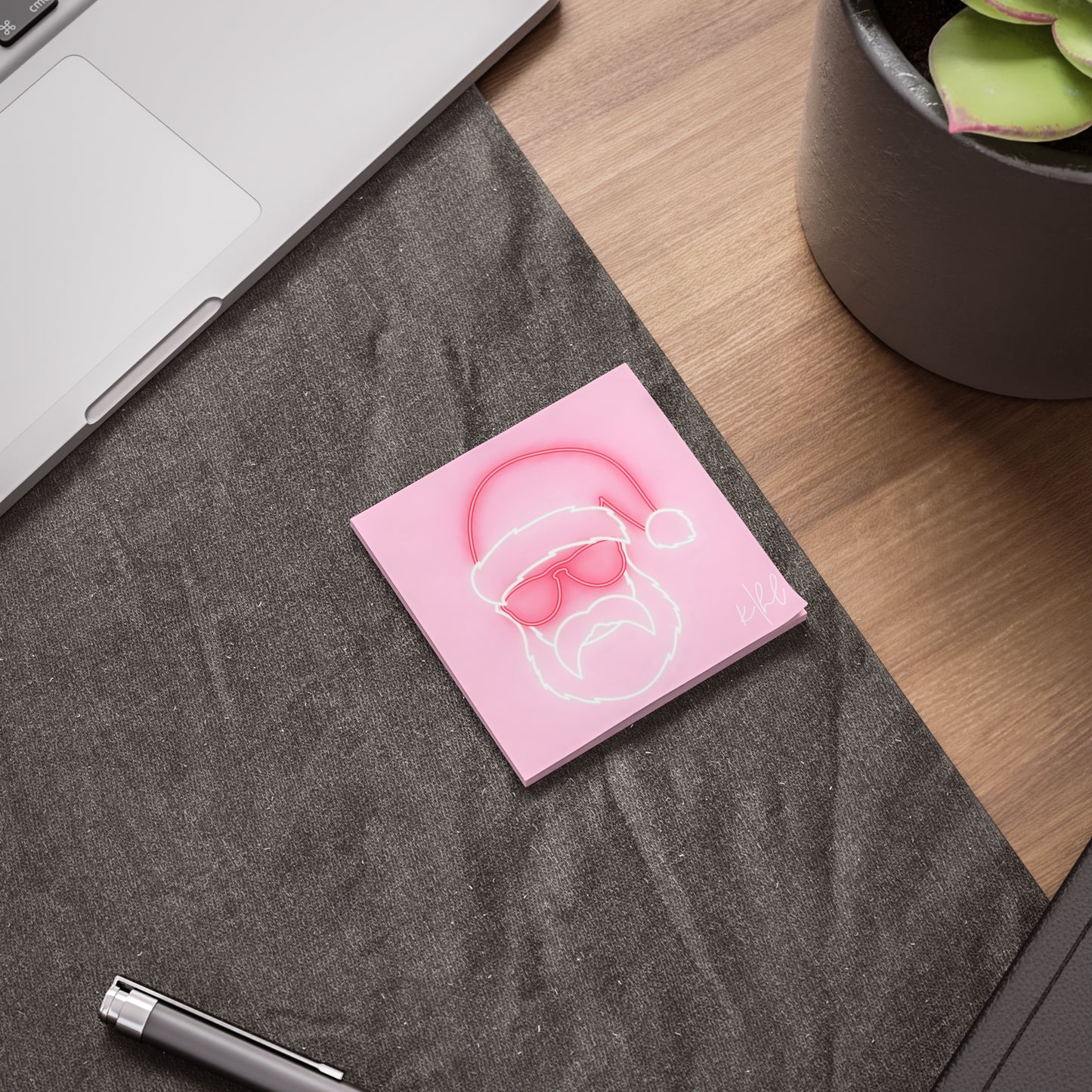 Neon Sign on Pink Post-it® Note Pad