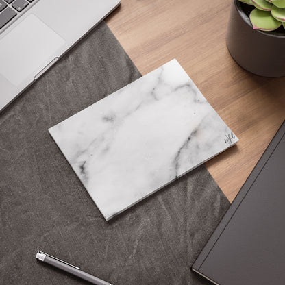 Lived-In Grey and White Marble Post-it® Note Pad