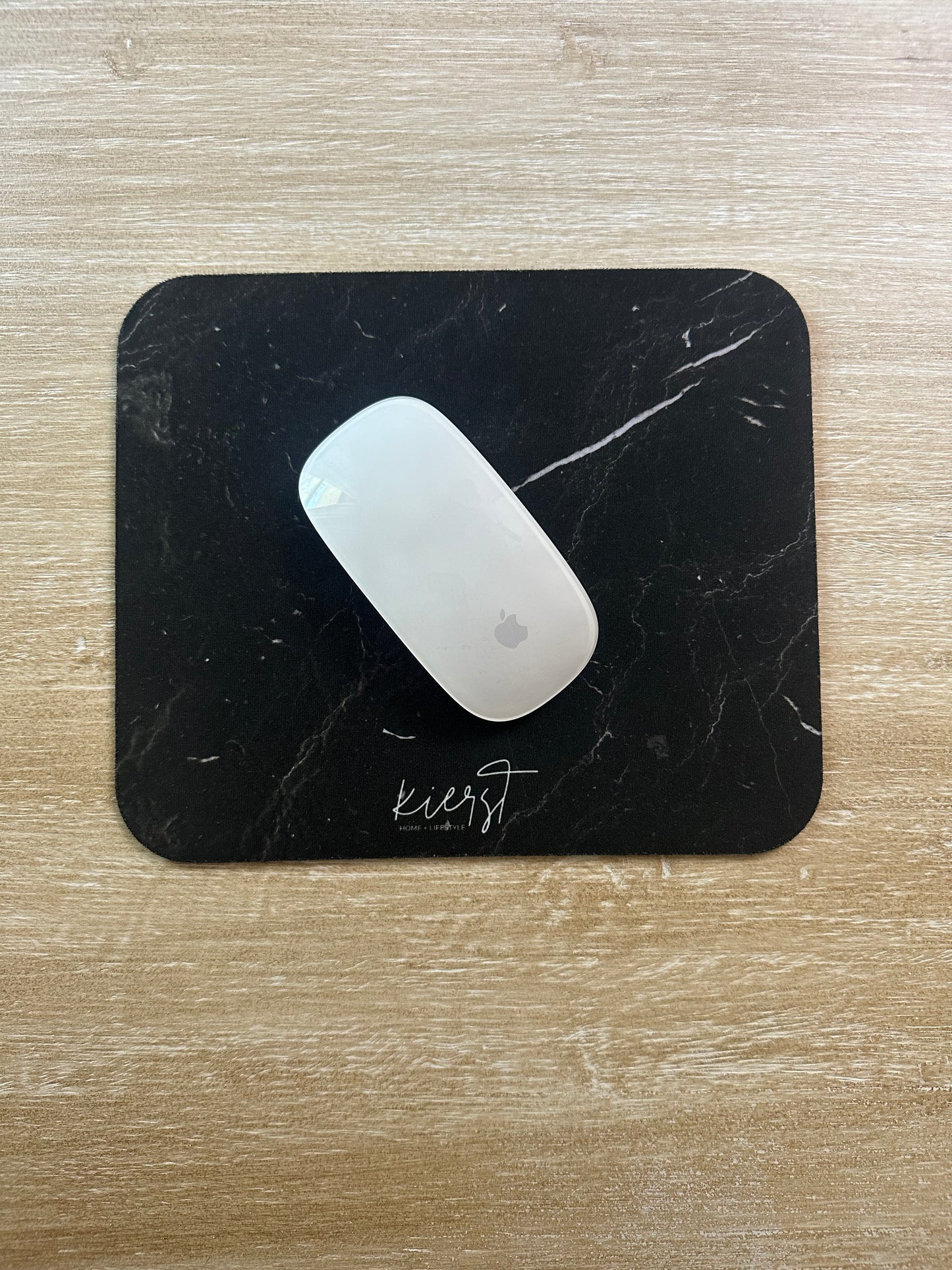 Black Marble Mouse Pad