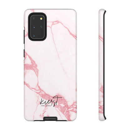 Pink & White Marble Samsung Galaxy Phone Case | Feminine, Polished, and Quietly Bold