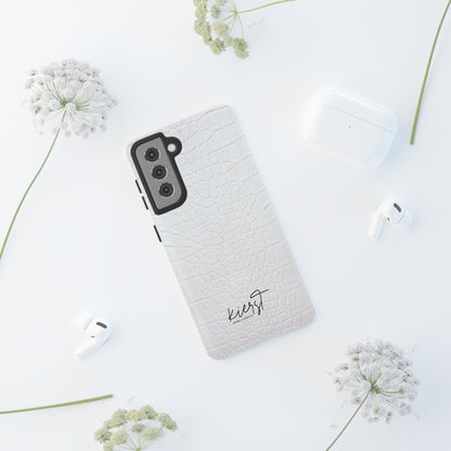 White Alligator Samsung Galaxy Case | Classic Texture Meets Modern Edge