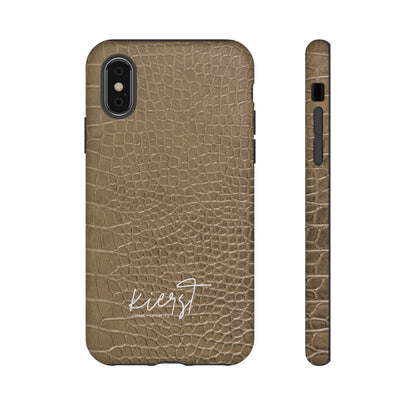 Tan Alligator Print iPhone Case | Elevated texture meets everyday ease