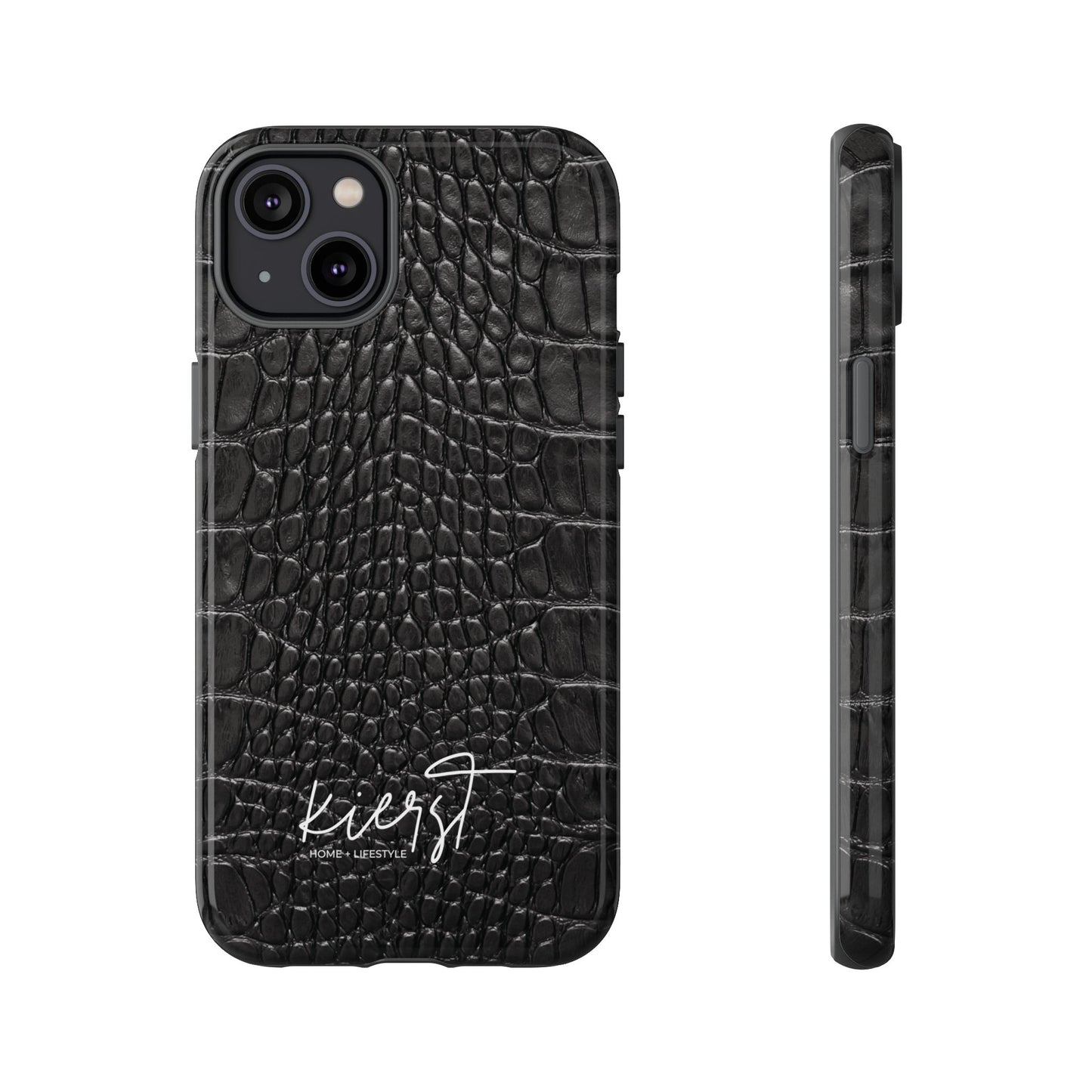 Black Alligator Print iPhone Case