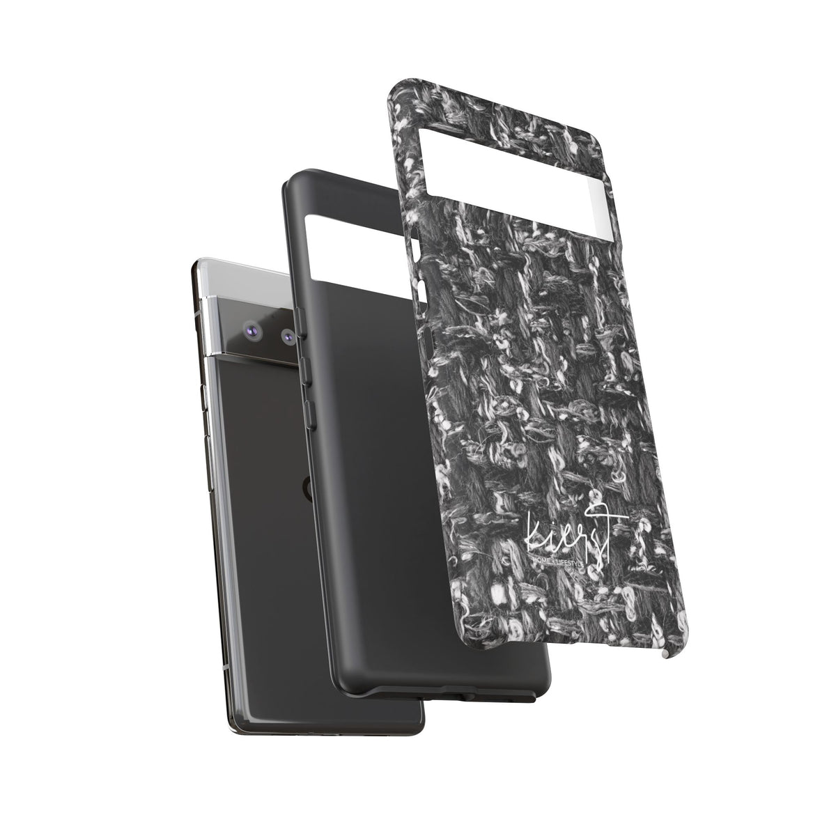 Grey Tweed Print Google Pixel Phone Case