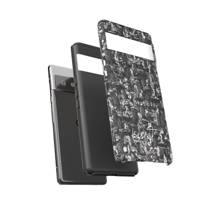 Grey Tweed Print Google Pixel Phone Case