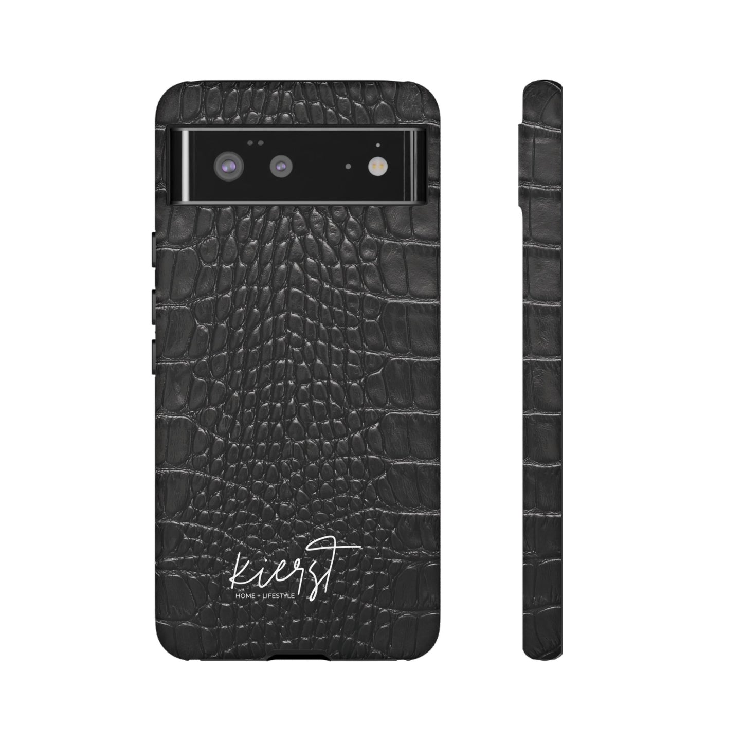Black Alligator Print Google Pixel Case | Sleek Texture Illusion, Bold Everyday Protection
