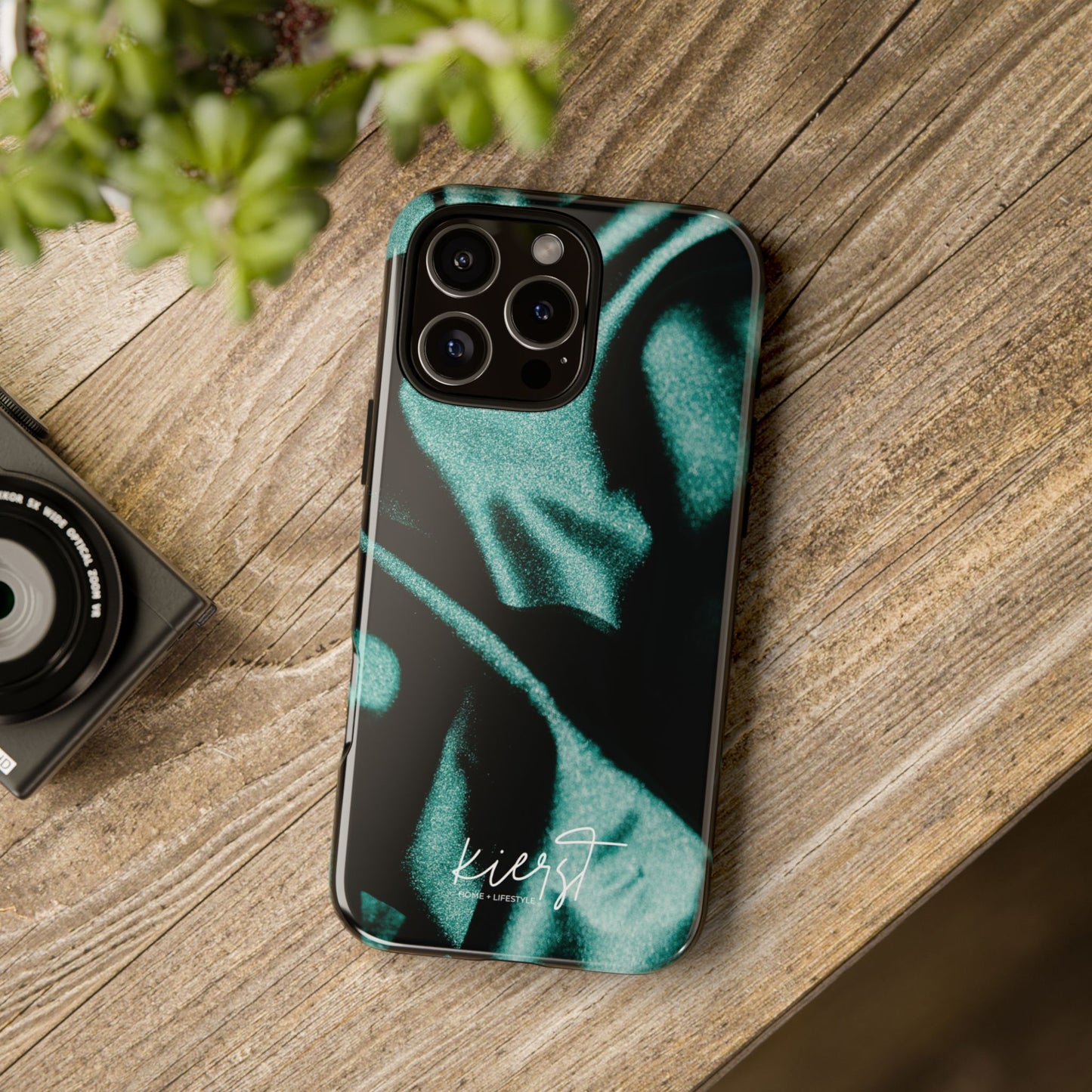 Emerald Silk Print iPhone Case
