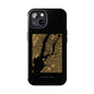 Black and Gold NYC Map iPhone Case