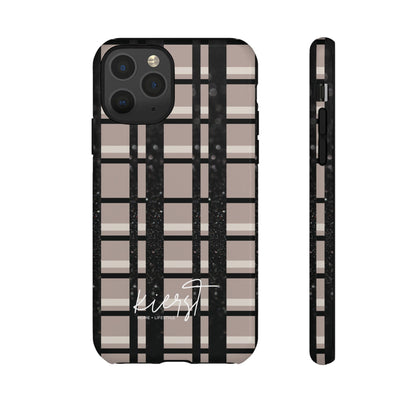 Elevated Neutrals Plaid iPhone Case | Classic Pattern, Modern Contrast