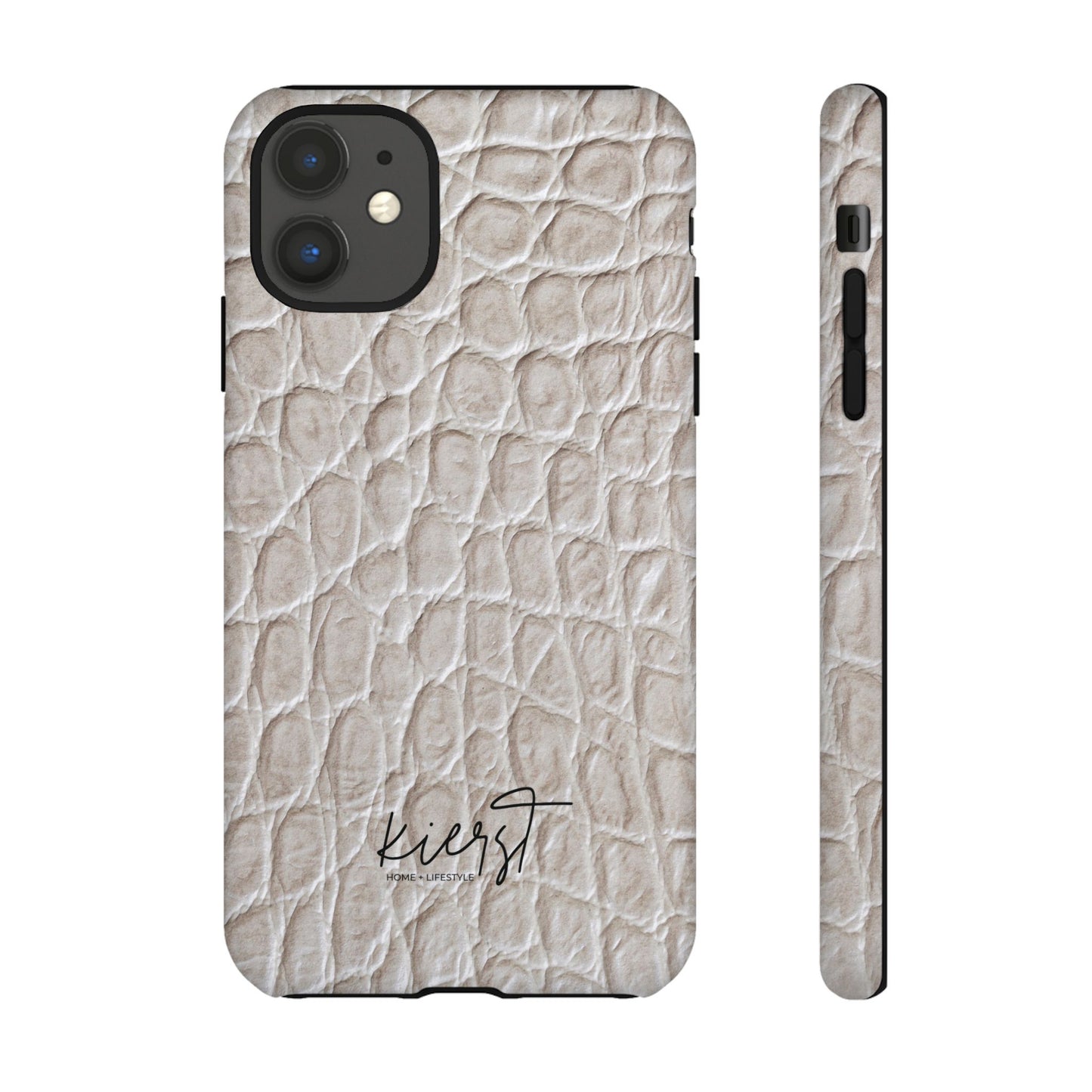 Cream Reptile Print iPhone Case