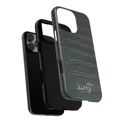 Emerald Crocodile Print iPhone Case