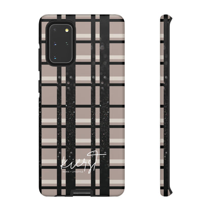 Elevated Neutrals Plaid Samsung Galaxy Case | Structured Style, Soft Edge