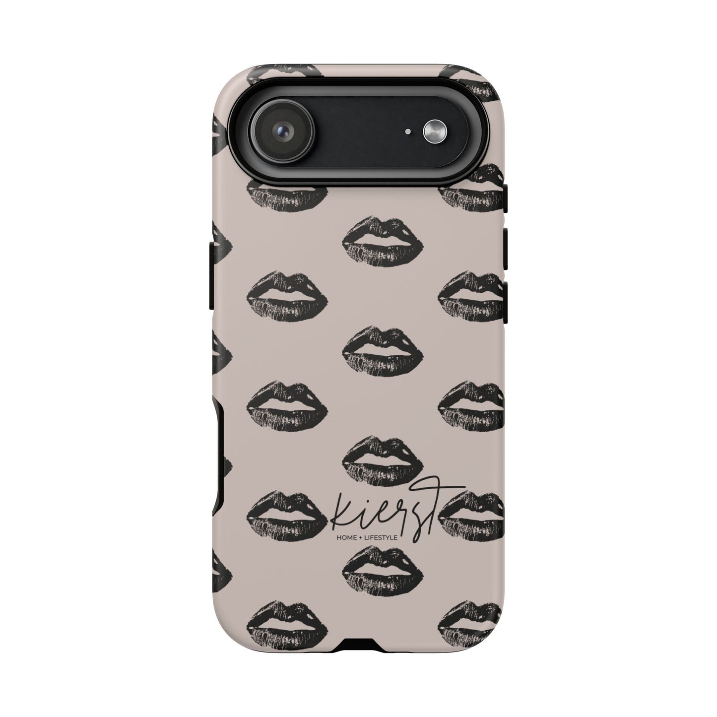 Black Lips and Oat iPhone Case