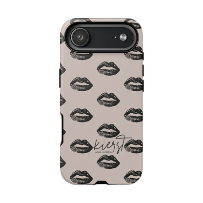 Black Lips and Oat iPhone Case
