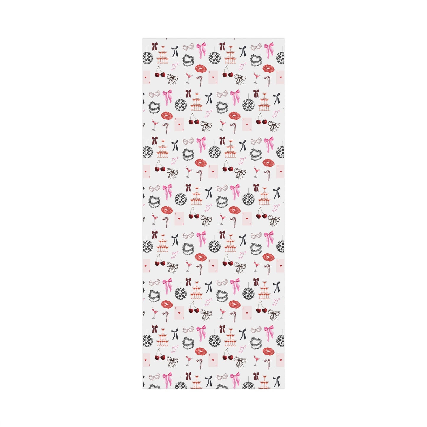 Grey Edge of Romance Wrapping Paper | Glamorous Sticker-Inspired Gift Wrap