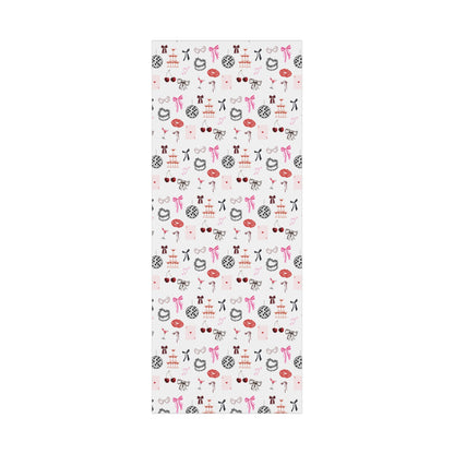 Grey Edge of Romance Wrapping Paper | Glamorous Sticker-Inspired Gift Wrap