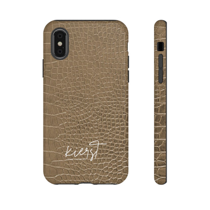 Tan Alligator Print iPhone Case | Elevated texture meets everyday ease
