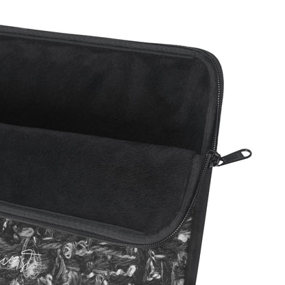 Grey Tweed Print Laptop Sleeve