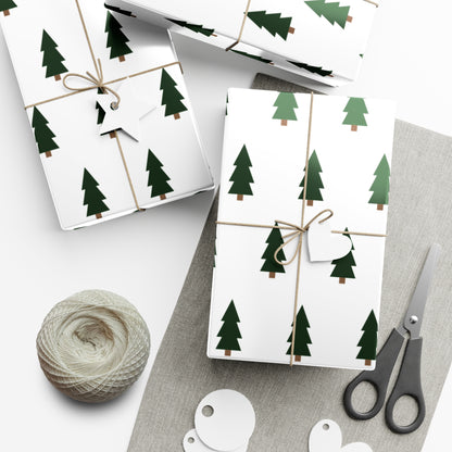 Cartoon Tree Christmas Tree Gift Wrapping Paper