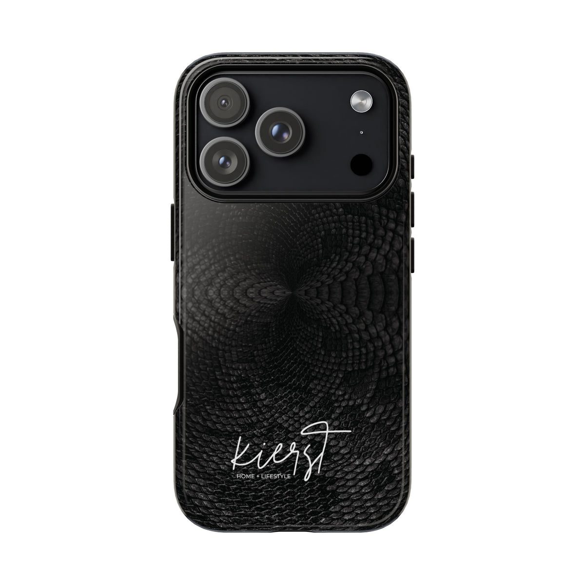 Black + Grey Snake Print iPhone Case