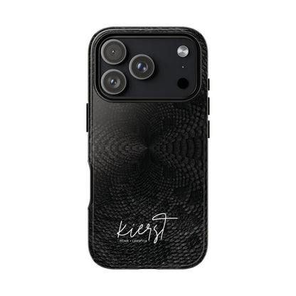 Black + Grey Snake Print iPhone Case