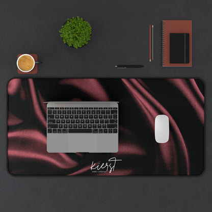 Signature Velvet Noir Silk Print Desk Mat