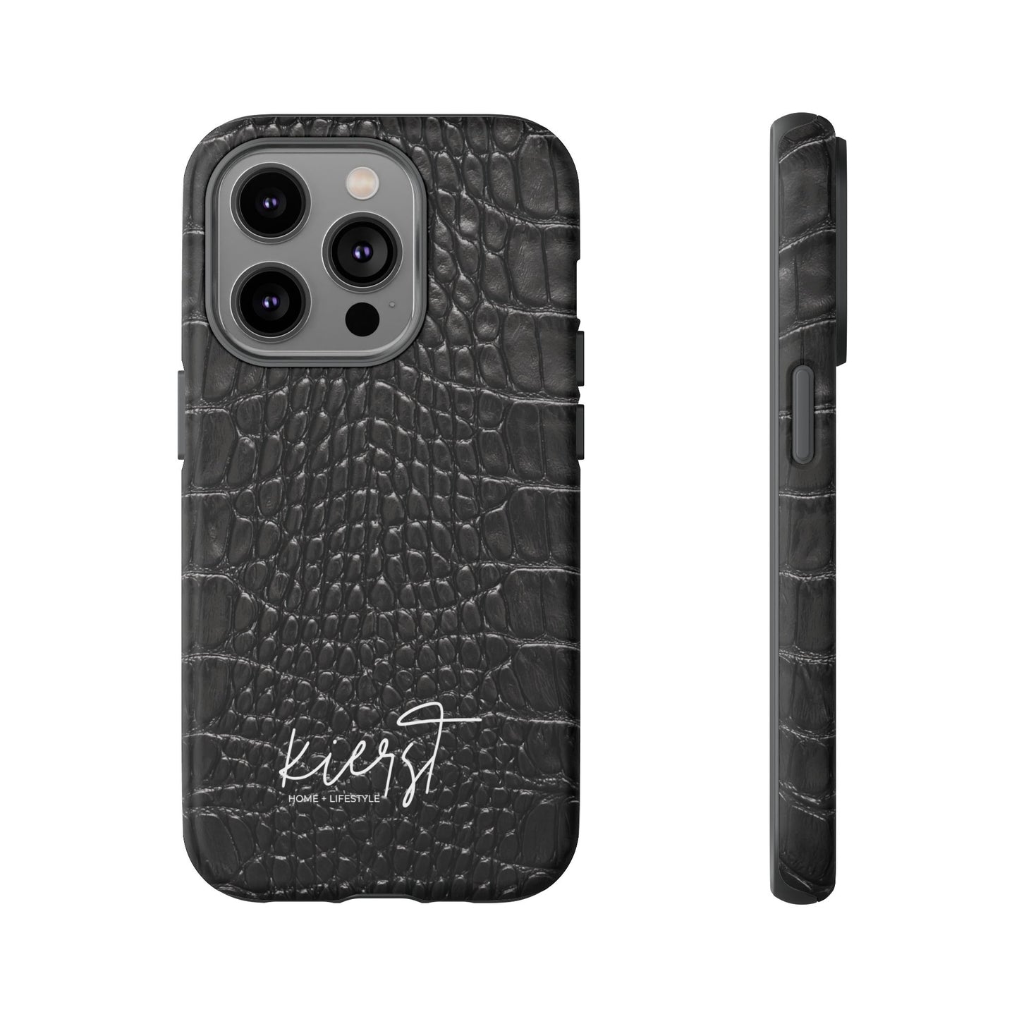 Black Alligator Print iPhone Case