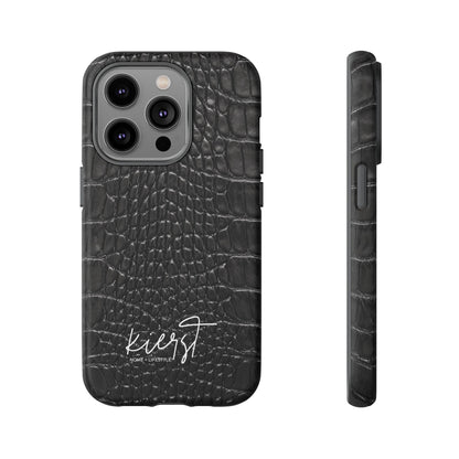 Black Alligator Print iPhone Case