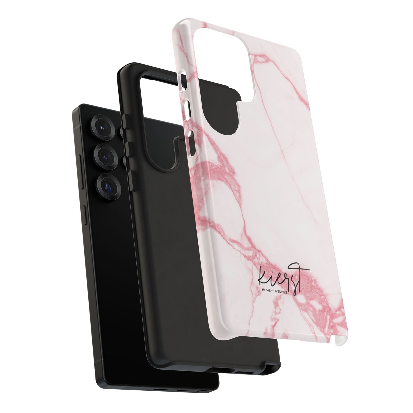 Pink & White Marble Samsung Galaxy Phone Case