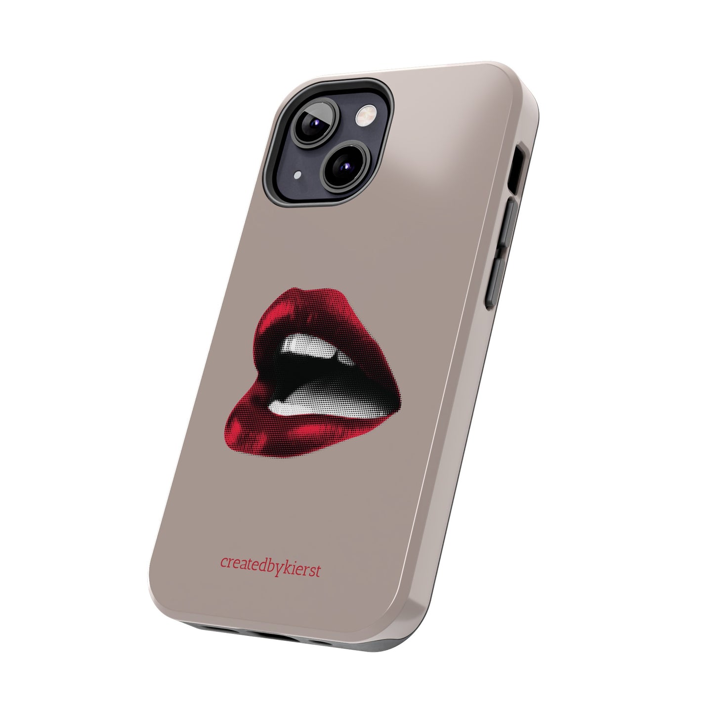 Vintage Newspaper Red Lips iPhone Case