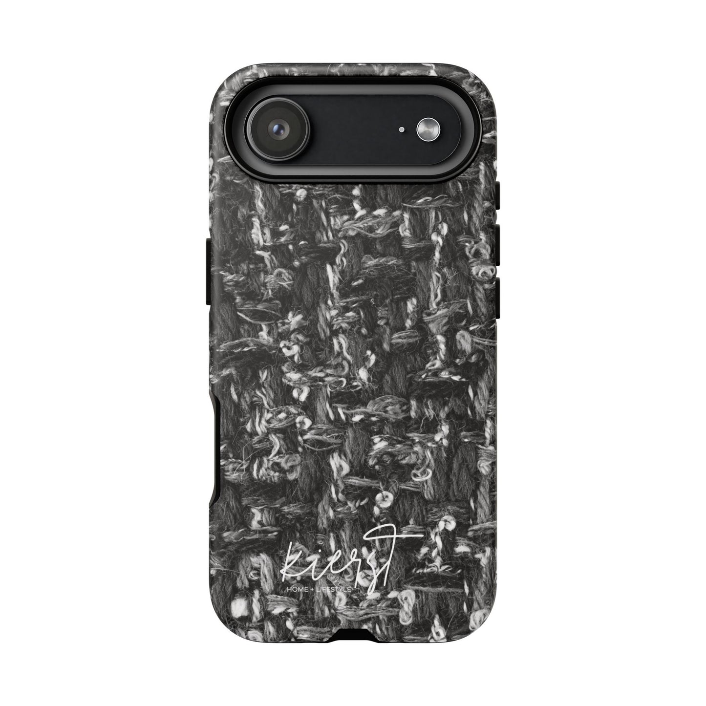 Grey Tweed Print iPhone Case