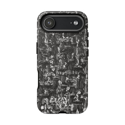 Grey Tweed Print iPhone Case