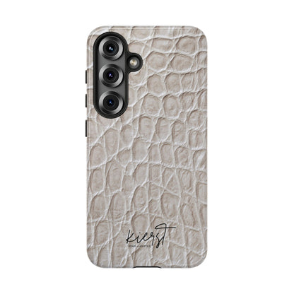 Cream Reptile Print Samsung Galaxy Phone Case