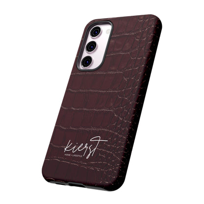 Signature Velvet Noir Crocodile Print Samsung Galaxy Phone Case
