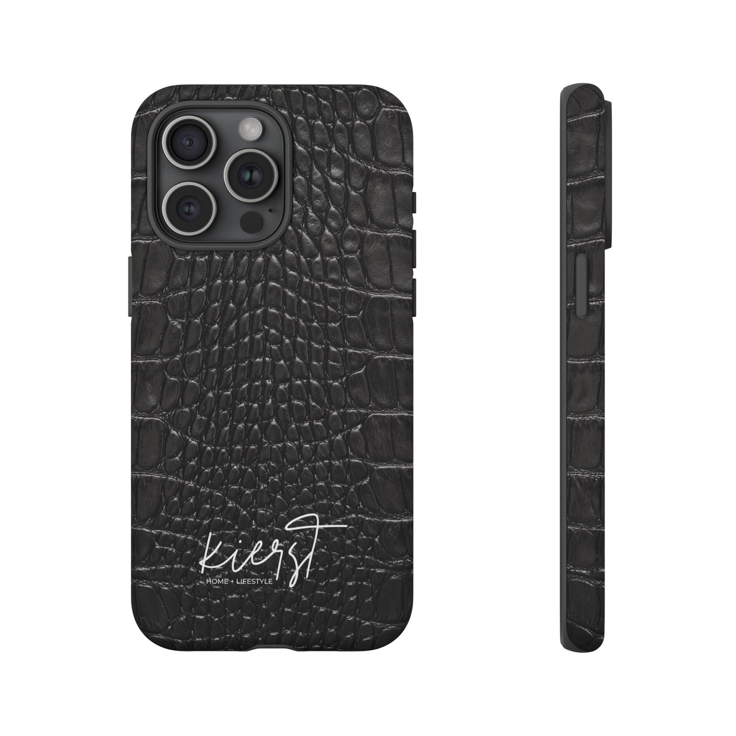 Black Alligator Print iPhone Case
