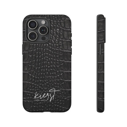 Black Alligator Print iPhone Case