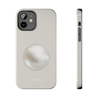 Single Pearl on Beige iPhone Case