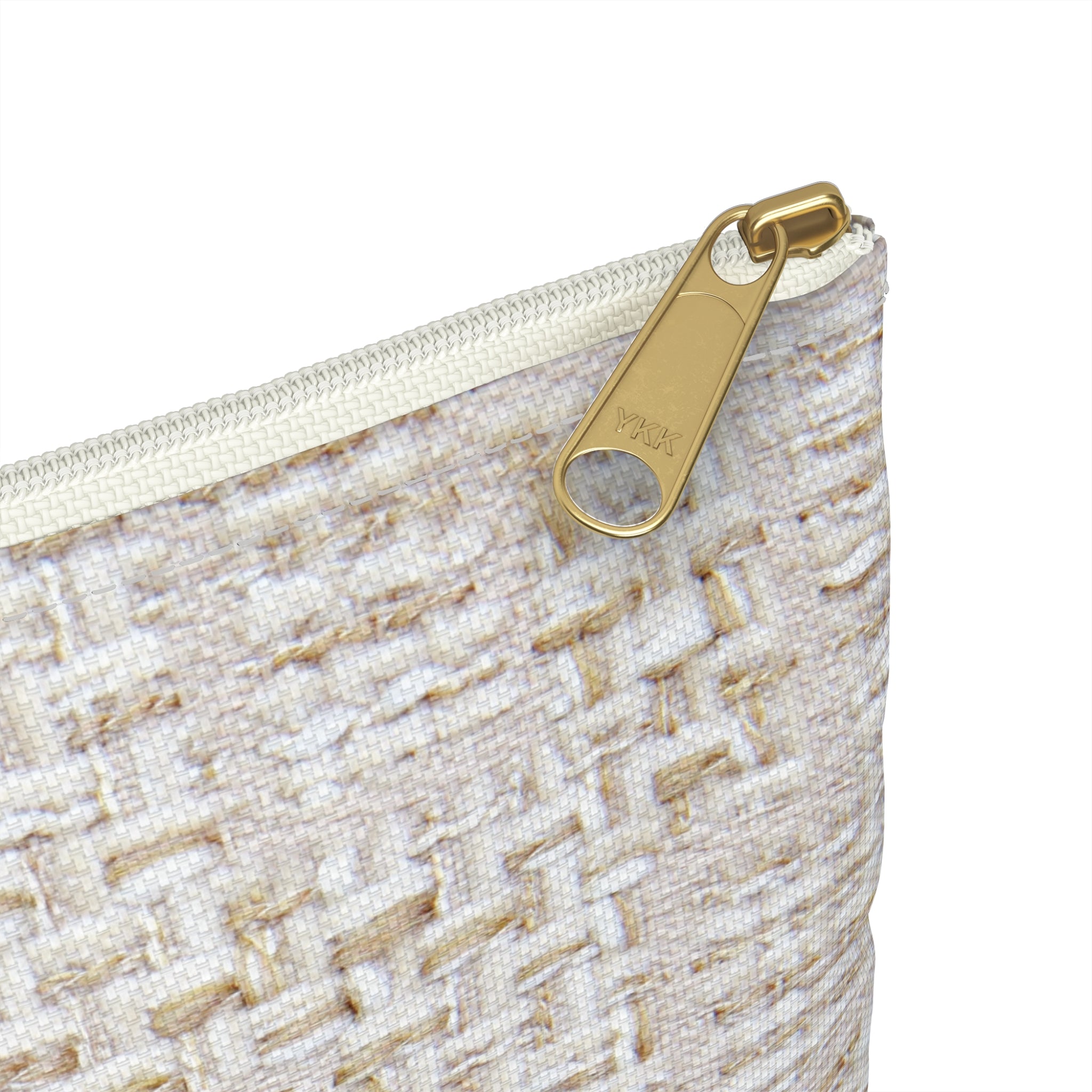 Cream + Gold Tweed Print Accessory Pouch – kierst - home + lifestyle
