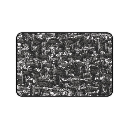 Grey Tweed Print Desk Mat