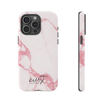Pink & White Marble iPhone Case | Classic Elegance, Feminine Twist